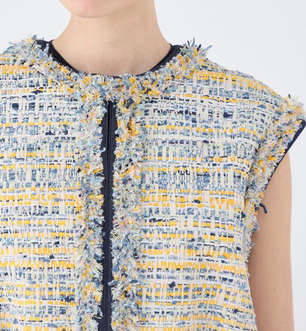 TOMORROWLAND collection「ジョーヌラインファンシー クルーネックジレ」|ベスト・ジレ|