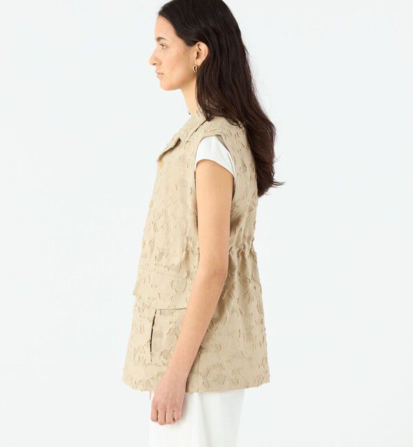 MACPHEE「メッシュカットジャカード ジレ」|ベスト・ジレ|