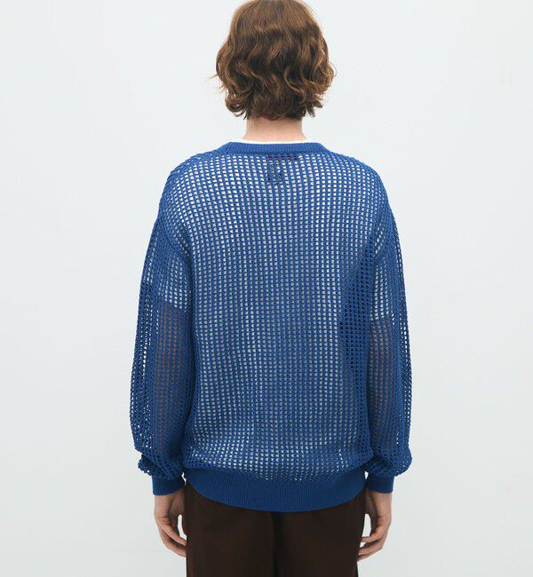 CABaN「CABaN コットンメッシュ クルーネックプルオーバー」|ニット・セーター|