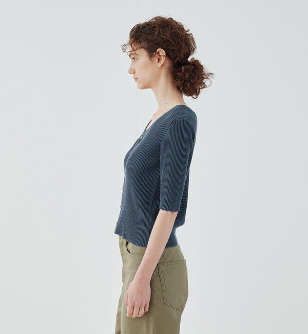 GALERIE VIE「ギザコットンリブ Vネックカーディガン」|カーディガン|