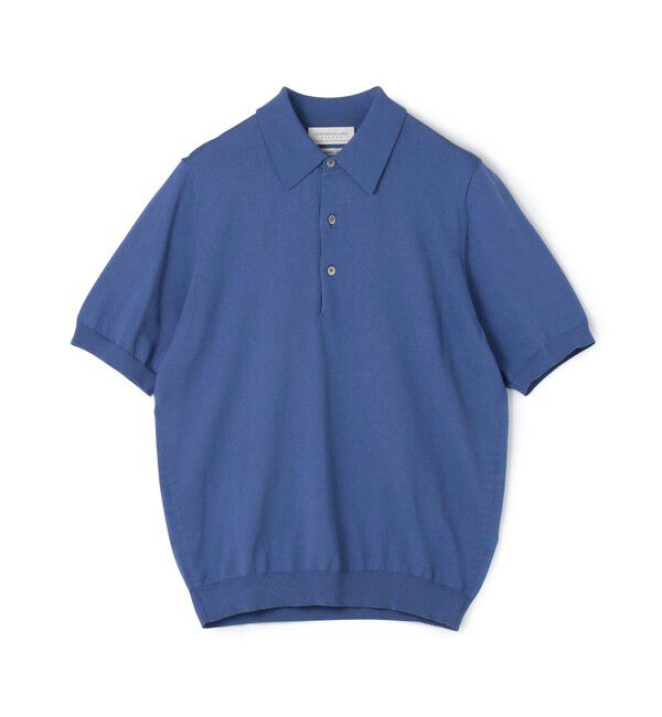 TOMORROWLAND MENS「TOMORROWLAND tricot シルクコットン ニットポロシャツ SESIA」|ニット・セーター|67 ブルー