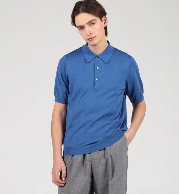 TOMORROWLAND MENS「TOMORROWLAND tricot シルクコットン ニットポロシャツ SESIA」|ニット・セーター|