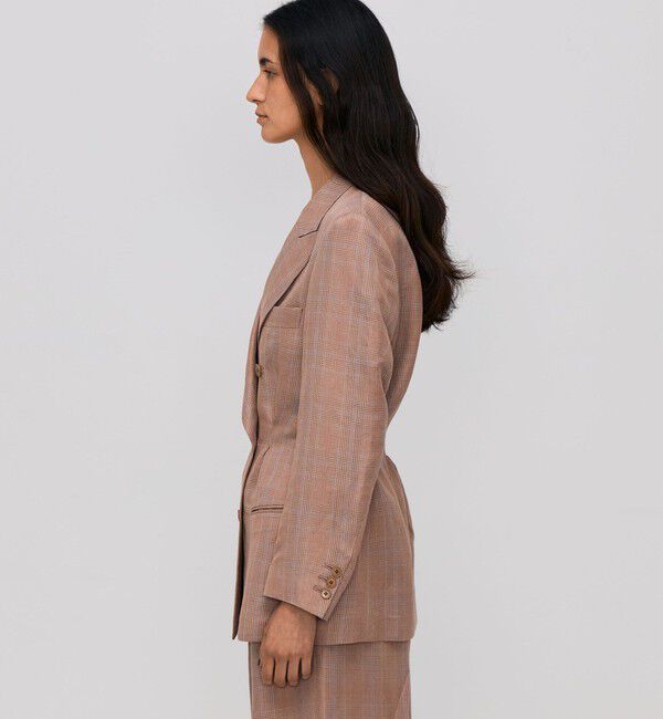 BACCA「レーヨンリネン グレンチェックジャケット」|テーラードジャケット|