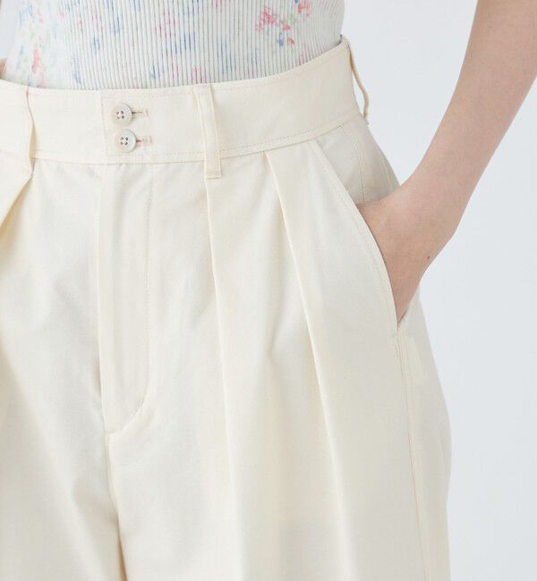 MACPHEE「シルクネップウェザー タックワイドパンツ」|その他|