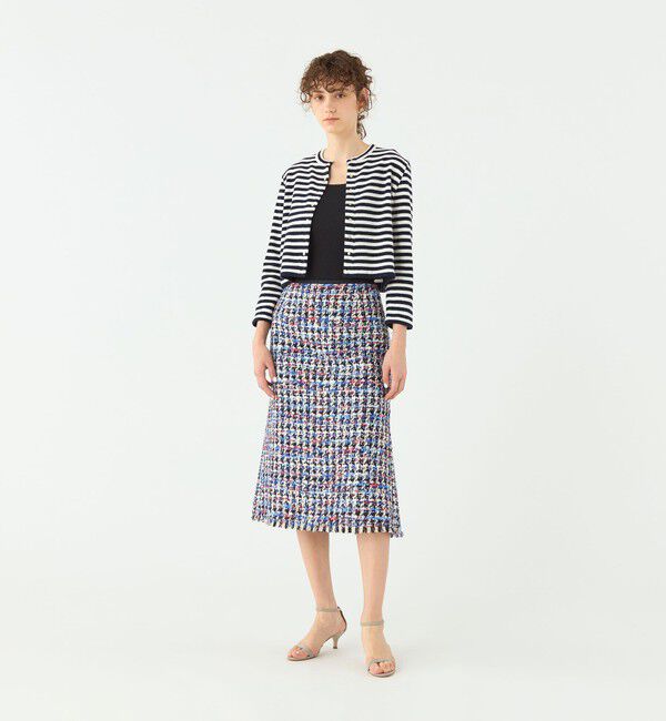 TOMORROWLAND collection「パイルボーダー クルーネックカーディガン」|カーディガン|