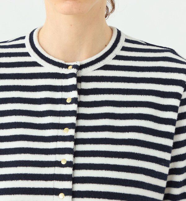 TOMORROWLAND collection「パイルボーダー クルーネックカーディガン」|カーディガン|