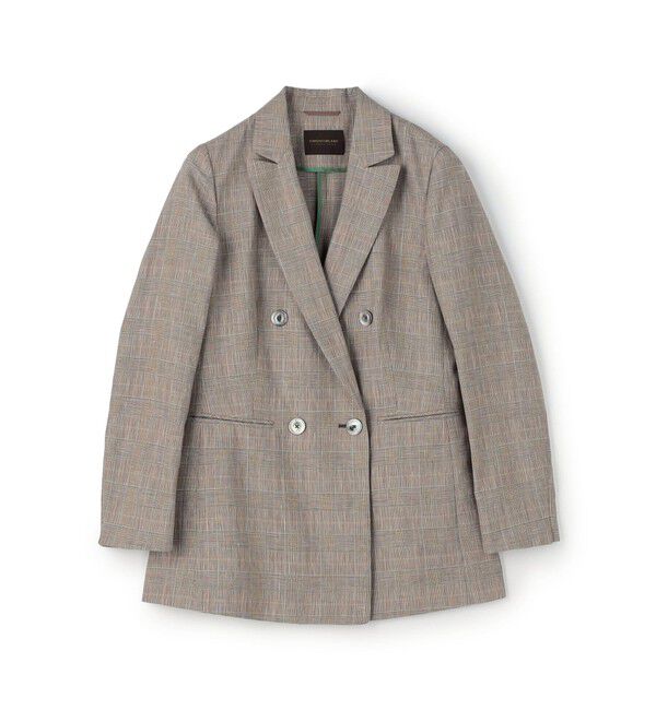 TOMORROWLAND collection「グリーンウィンドウ ダブルブレストジャケット」|テーラードジャケット|46 ブラウン系