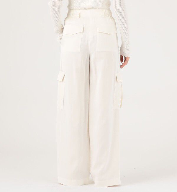 DES PRES「ソフトサテンワイドカーゴパンツ」|カーゴ|