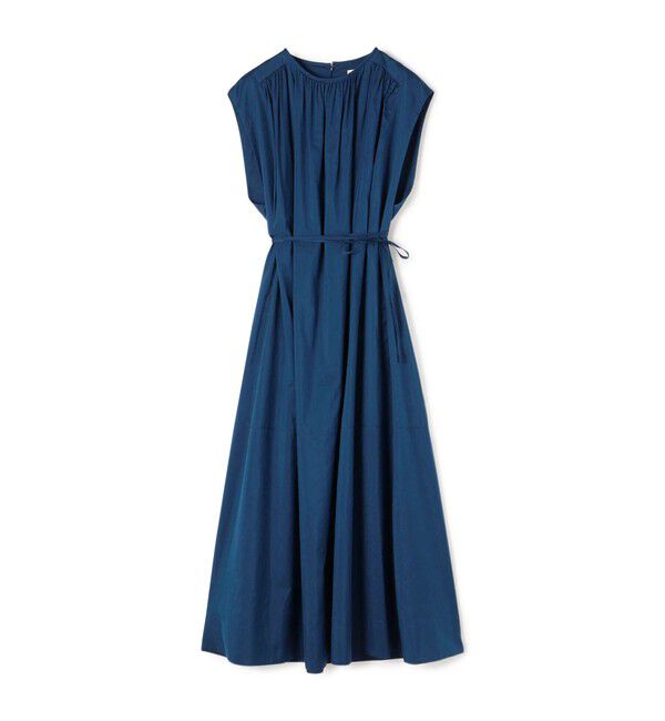 DES PRES「コットンシルクタイプライター スクエアスリーブワンピース」|ワンピース|65 ブルー