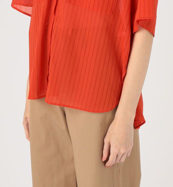 MACPHEE「ドビーストライプ チュニックブラウス」|シャツ・ブラウス|