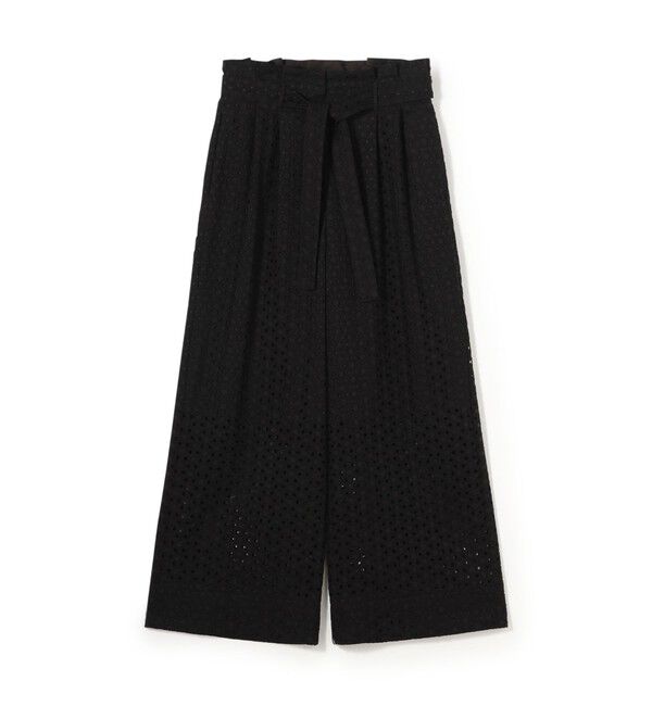 Ballsey「サークルエンブロイダリー タックワイドパンツ」|その他|19 ブラック