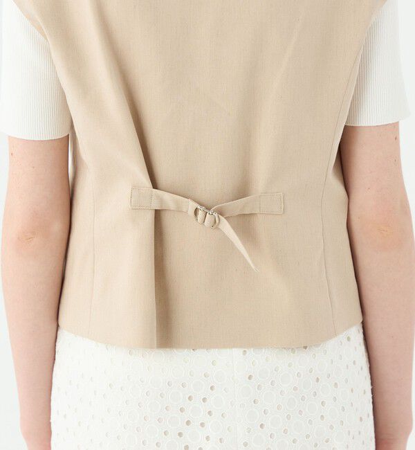 Ballsey「トリアセテートリネンストレッチ キャップスリーブジレ」|ベスト・ジレ|