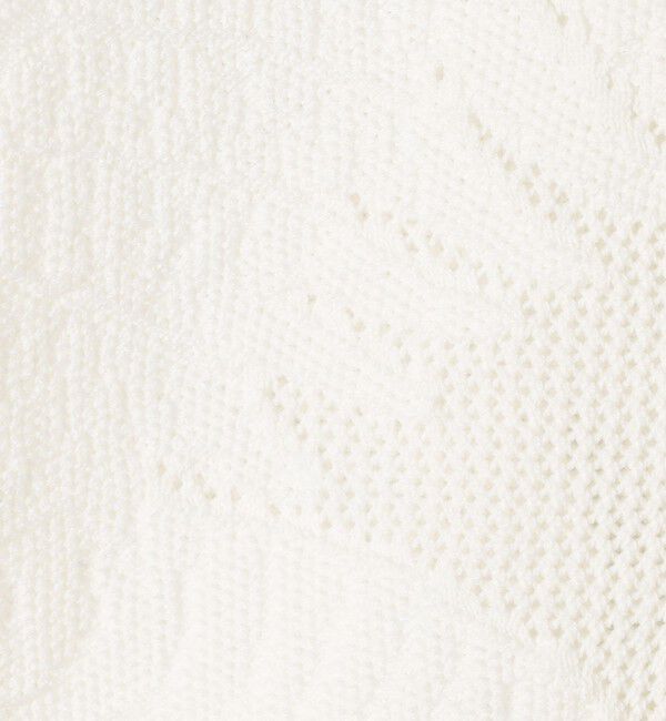 MACPHEE「ボタニカルメッシュ ジップアップカーディガン」|カーディガン|