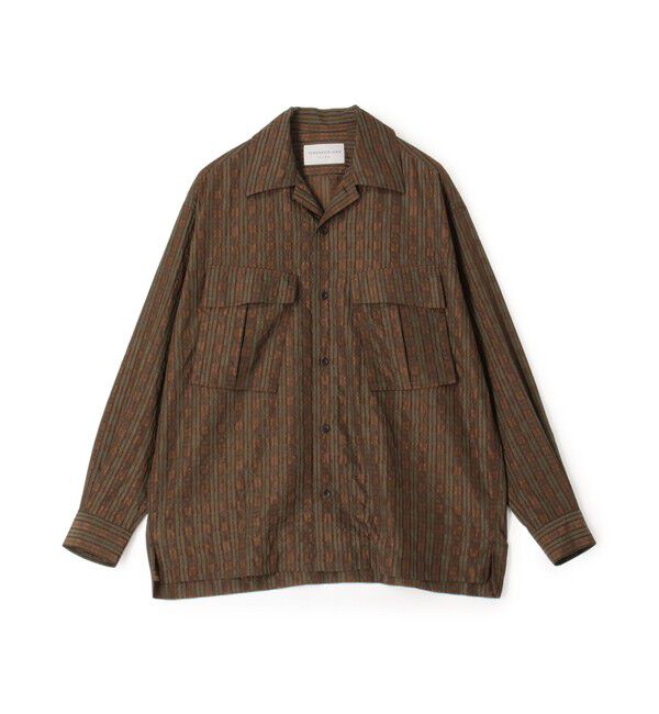 TOMORROWLAND MENS「ポリエステル キュプラ ナイロン チェック ダブルポケットシャツ」|シャツ・ブラウス|56 カーキ系