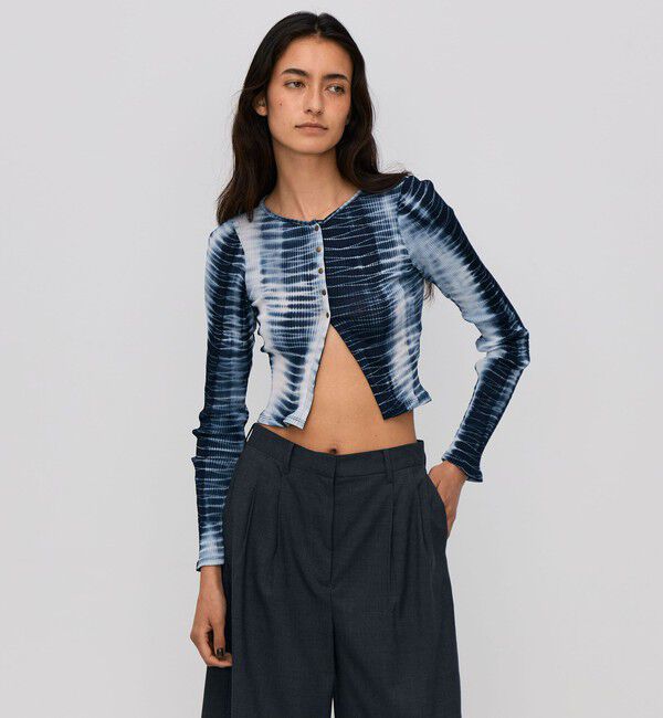 BACCA「プリーツコットン ショートカーディガン」|カーディガン|