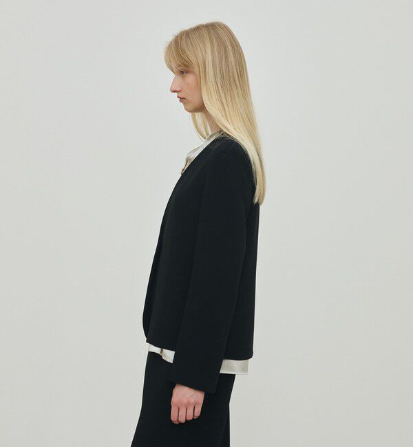 DES PRES「ライトダブルクロス ノーカラージャケット」|ノーカラージャケット|