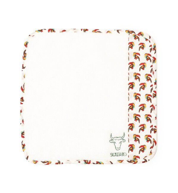 SOULEIADO「SOULEIADO プリントコンビ ミニハンドタオル」|ハンカチ|12 ホワイト系