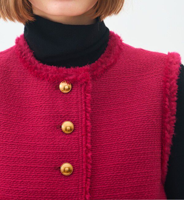 TOMORROWLAND collection「ブークレーファンシー クルーネックジレ」|ベスト・ジレ|