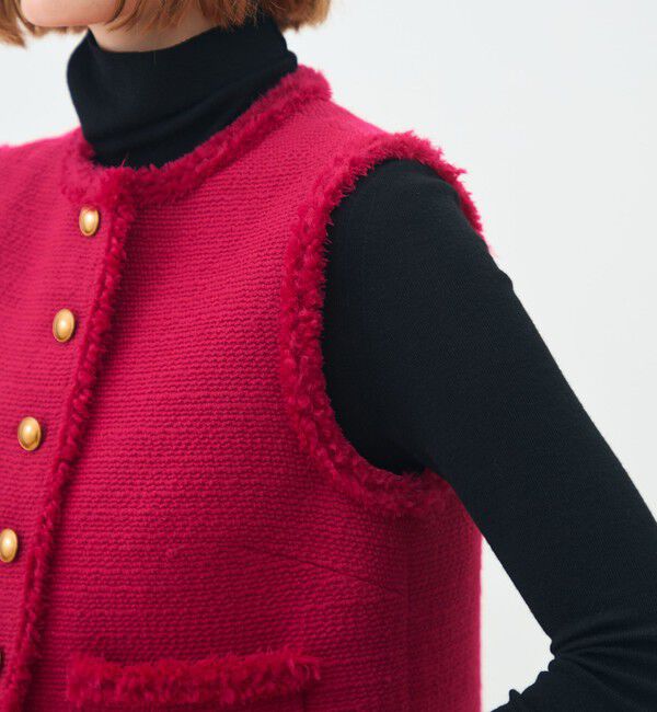 TOMORROWLAND collection「ブークレーファンシー クルーネックジレ」|ベスト・ジレ|