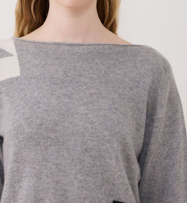 GALERIE VIE「スコットランドカシミヤスノーフレーク ボートネックプルオーバー」|ニット・セーター|