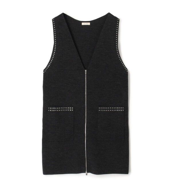 DES PRES「ハーフカーディガン ミドルジレ」|ベスト・ジレ|17 チャコールグレー