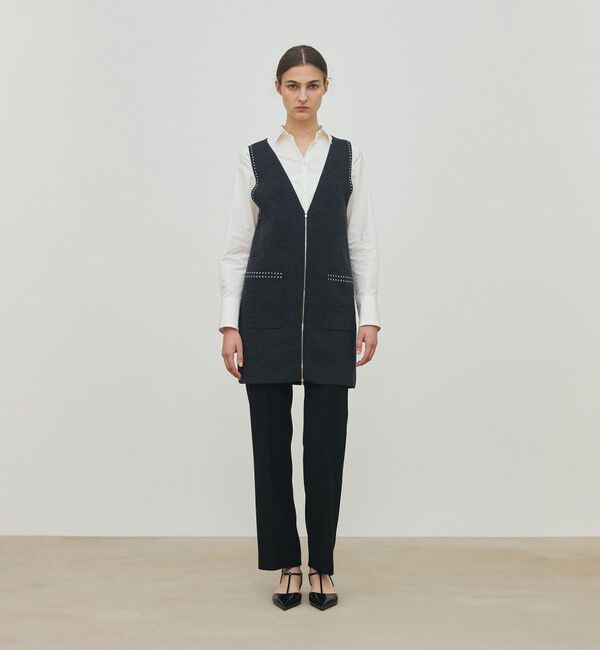 DES PRES「ハーフカーディガン ミドルジレ」|ベスト・ジレ|