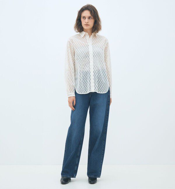 MACPHEE「フロッキーレース レギュラーカラーシャツ」|シャツ・ブラウス|