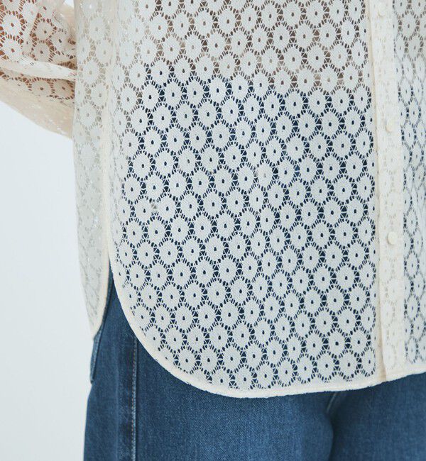 MACPHEE「フロッキーレース レギュラーカラーシャツ」|シャツ・ブラウス|