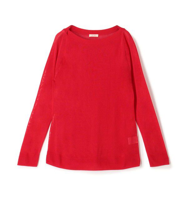 DES PRES「マットレーヨン ボートネックプルオーバー」|ニット・セーター|35 レッド