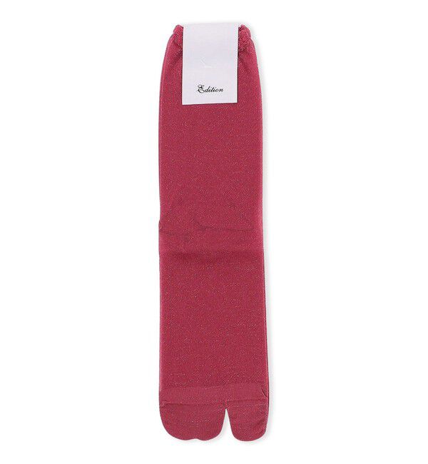 Edition「タビ ラメソックス」|ソックス|33 レッド系