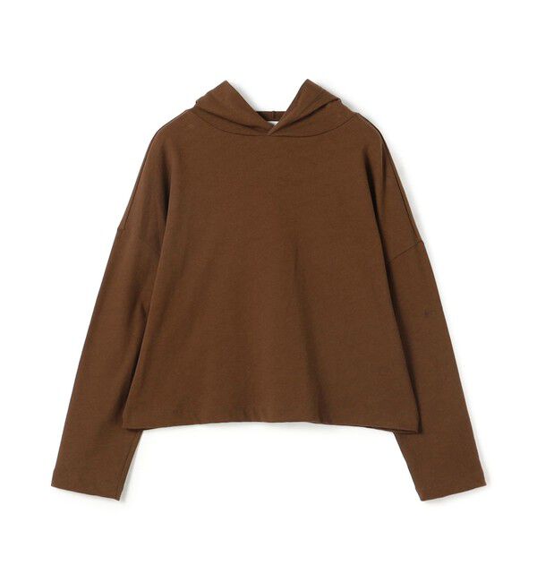 GALERIE VIE「クレープコットンジャージー フーデッドプルオーバー」|パーカー|47 ブラウン
