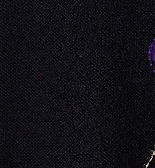 MACPHEE「プレーンウールアーガイル クルーネックカーディガン」|カーディガン|