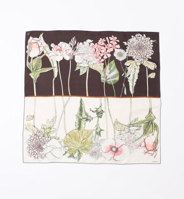 TOMORROWLAND GOODS「Atelier TOMORROWLAND DOUBLE FLOWER シルクスカーフ」|バンダナ・スカーフ|