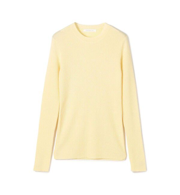 GALERIE VIE「プルミエールウールリブ クルーネックプルオーバー」|ニット・セーター|21 ライトイエロー