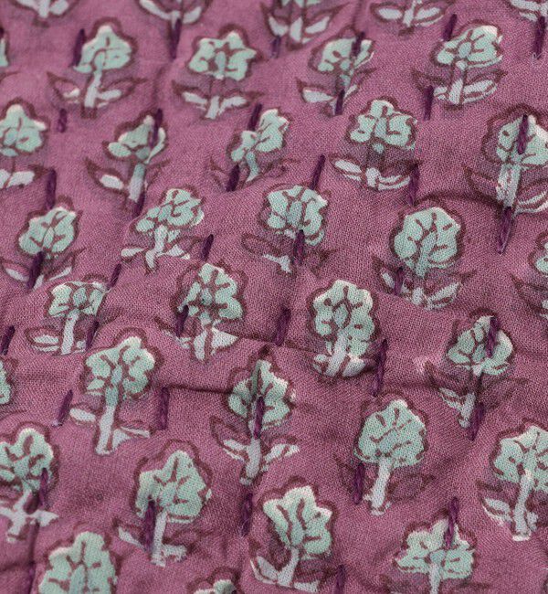 TOMORROWLAND HOME「ブロックプリントキルト クッションカバー（45cm&times;45cm）」|クッション・クッションカバー|