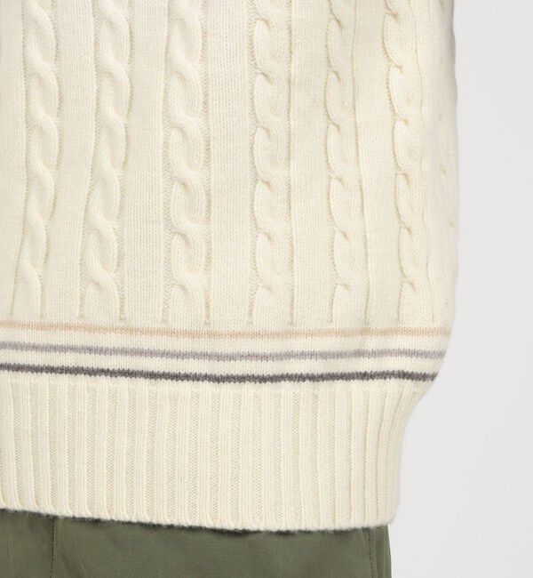 TOMORROWLAND MENS「【別注】RICHMOND KNITWEAR ウールケーブル Vネックベスト」|ニット・セーター|