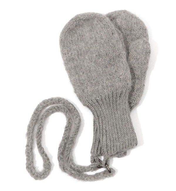 TOMORROWLAND GOODS「KARAKORAM ACCESSORIES ニットミトン」|手袋|13 ライトグレー