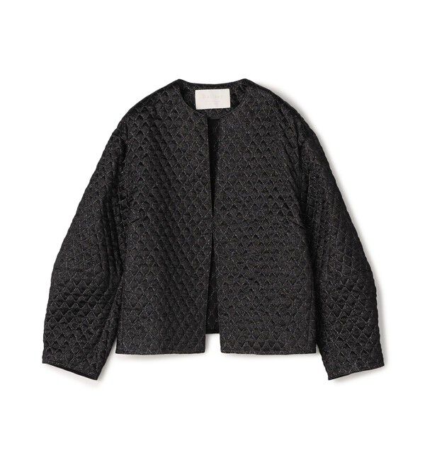 Ballsey「ラメマトラッセ バックペプラムジャケット」|ノーカラージャケット|19 ブラック