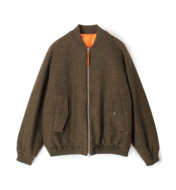 TOMORROWLAND MENS「キルトライニング ウールニット ジップアップブルゾン」|ブルゾン・スタジャン|57 カーキ