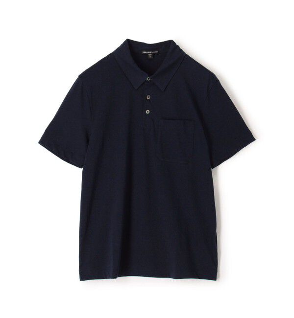 JAMES PERSE「コットンリネン ポロシャツ MCBJ3749」|ポロシャツ|67 ダークブルー