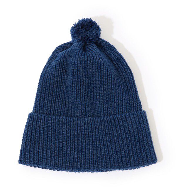 TOMORROWLAND GOODS「HIGHLAND2000 HC BOB CAP WITH POMPOM カシミヤニットキャップ」|ニット帽|67 ダークブルー