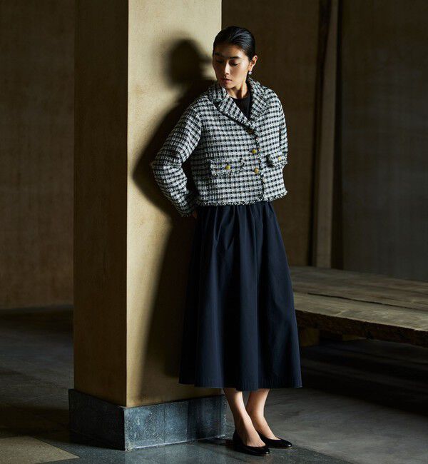 TOMORROWLAND collection「クロレギンガムチェック ショートジャケット」|その他|18 ブラック系