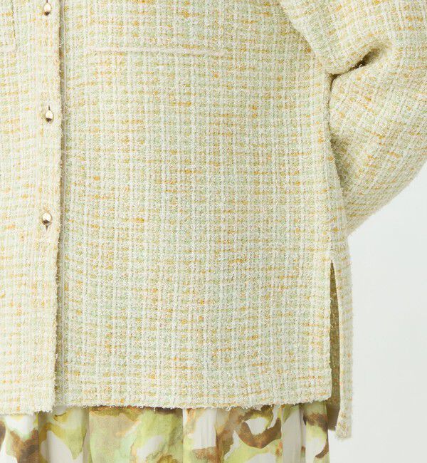 Ballsey「ミックスツイード シャツブルゾン」|カーディガン|