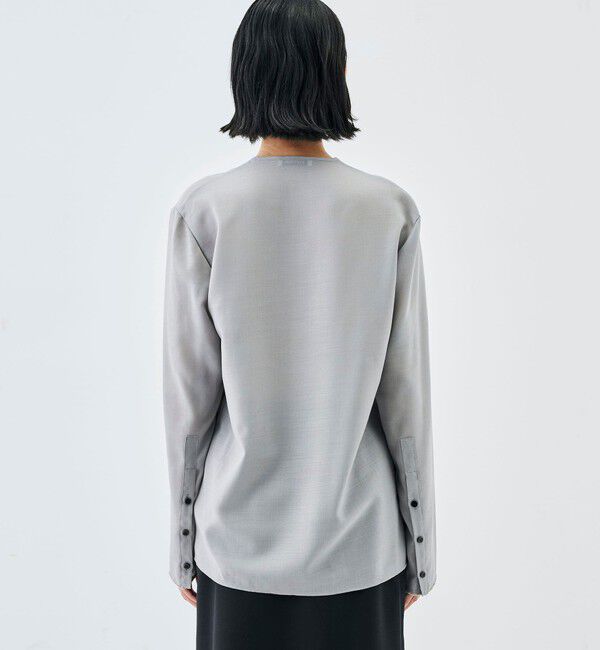 Edition「ウールビエラ Vネックシャツ」|シャツ・ブラウス|