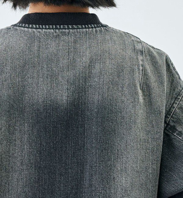 Edition「ブラックデニム MA-1ジャケット」|ブルゾン・スタジャン|