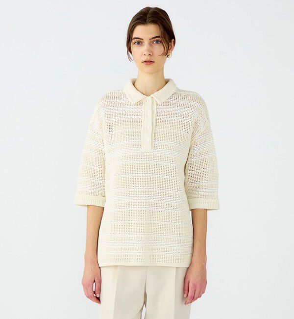 Ballsey「ドライコットン ビッグポロプルオーバー」|ニット・セーター|