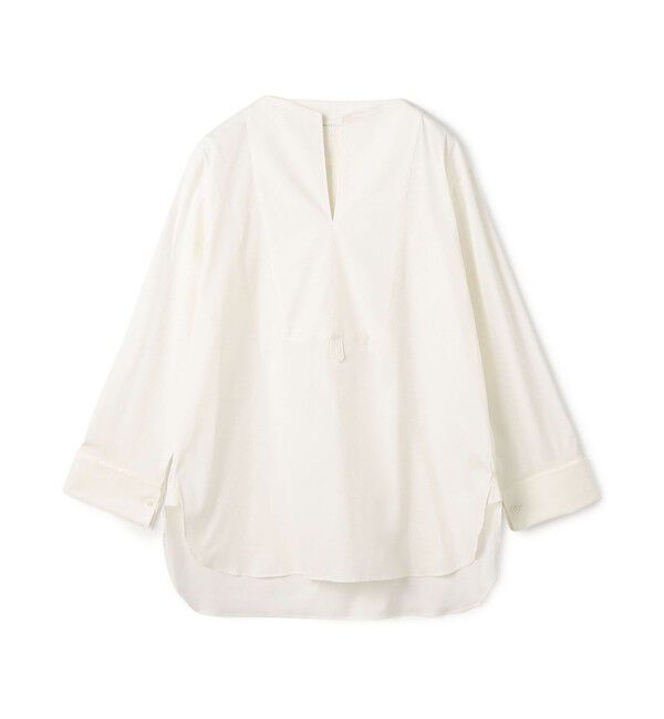 GALERIE VIE「ストレッチタイプライター ブザムロングブラウス」|シャツ・ブラウス|11 ホワイト