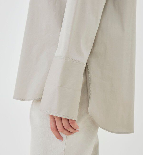 GALERIE VIE「ストレッチタイプライター ブザムロングブラウス」|シャツ・ブラウス|