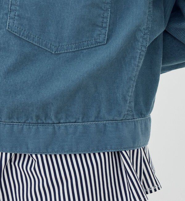 GALERIE VIE「ライトコーデュロイ プリーテッドジャケット」|ブルゾン・スタジャン|