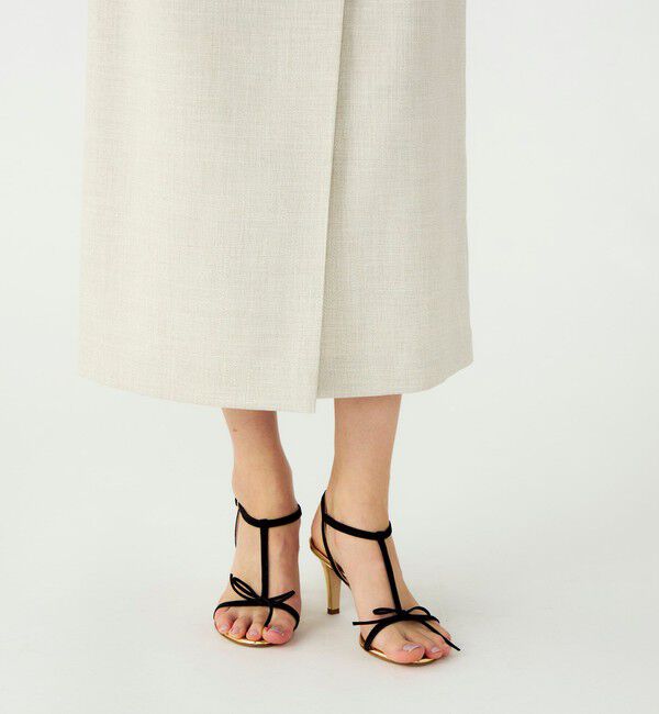 Ballsey「ミックススラブストレッチ マキシラップスカート」|タイト|